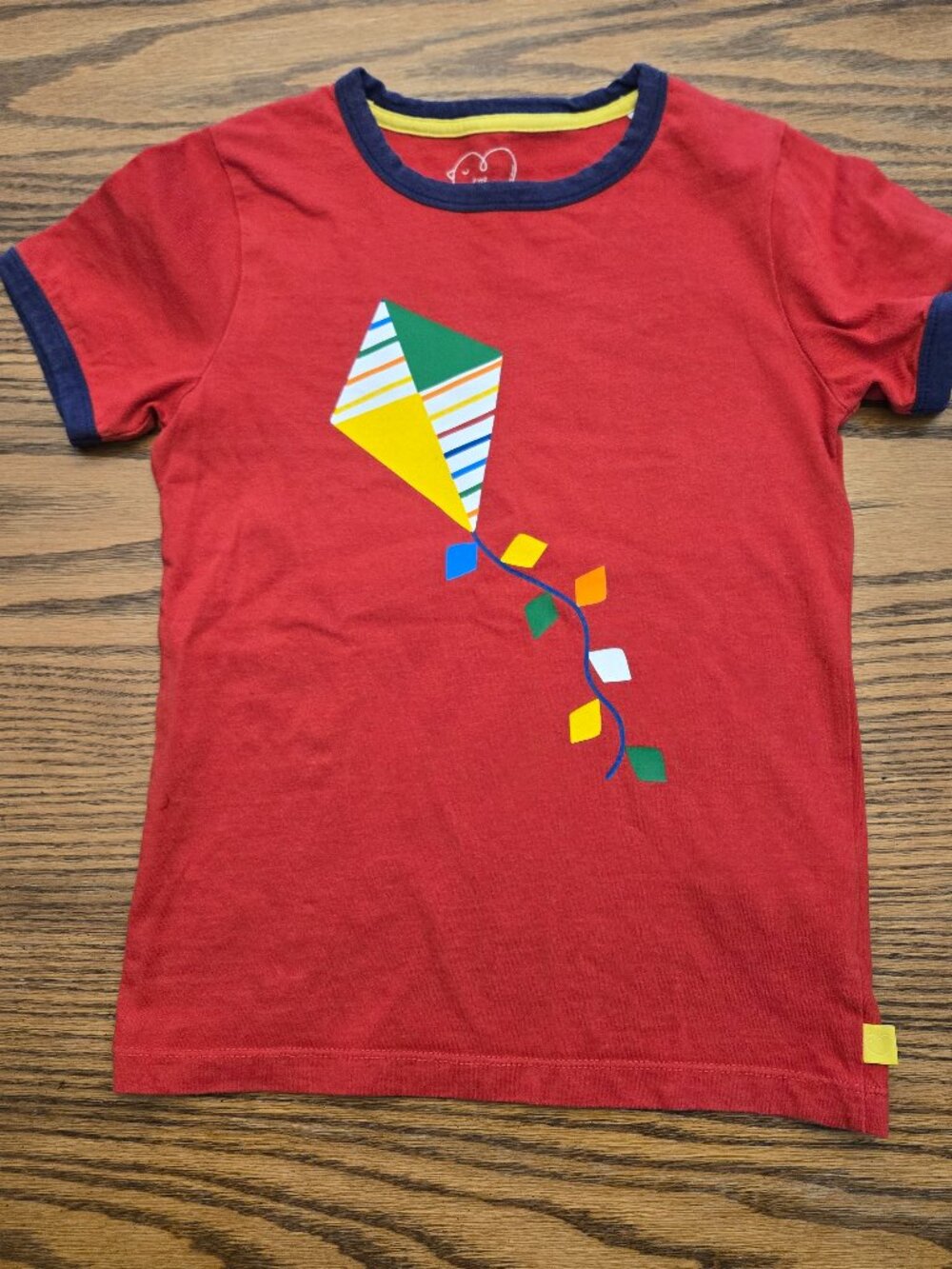Little Bird by Jools Oliver Red Kite T-Shirt - Size 6-7 - Boys or Girls Rainbow